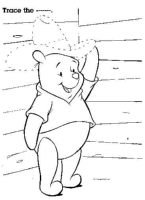 A coloring page of winnie the pooh